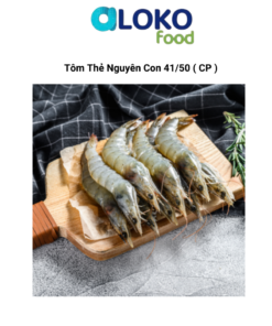 Tôm thẻ nguyên con 41/50 (CP) IQF 새우(껍질ON) 41/50